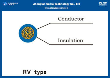 Cáp RV Twin và Earth Nhiệt độ cao ISO 9001: 2015 ISO 14001: 2005 Được cách ly / (450/750) Cáp cách điện PVC