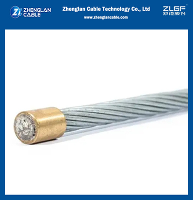 BS 183 Tiêu chuẩn dây thép thép galvanized sợi Guy / giữ dây / dây đất 7/2.00mm