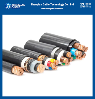 Cáp điện cách điện XLPE điện áp trung bình N2XSY/NA2XSY Sợi đồng / băng bảo vệ lớp vỏ bên ngoài PVC DIN VDE 0276-620