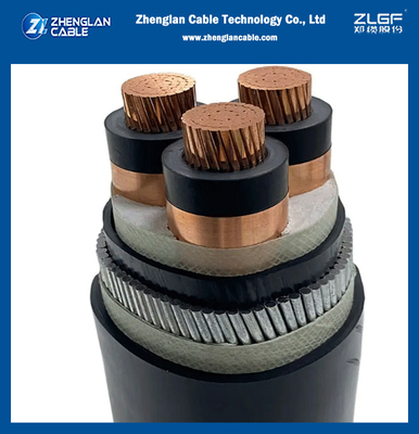12.7/22kV XLPE Cáp điện áp trung bình Khói thấp Không có Halogen Cáp điện bọc thép Tiêu chuẩn sọc đỏ SANS 1339