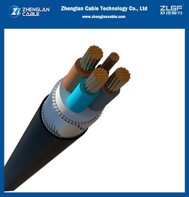 0.6/1KV 4x50mm2 CU/XLPE/PVC/SWA/PVC LV Cáp điện đồng dẫn dây thép