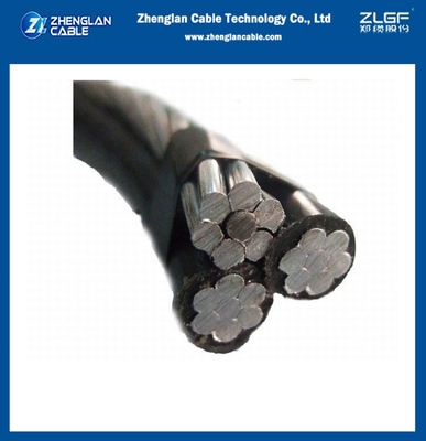 Cáp cách điện trên không ABC 0.6/1KV AAC/XLPE+ACSR 2X6AWG+1X6AWG Trúc dẫn nhôm loại ba