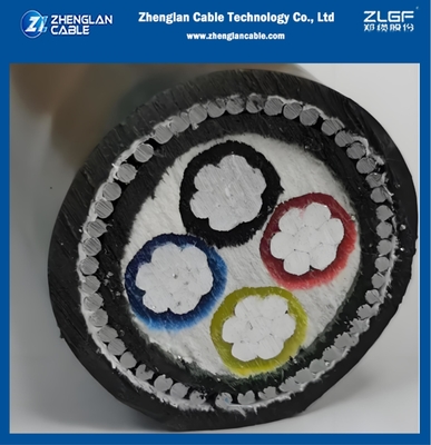 Đường dây điện LV Đường dây ngầm XLPE Cáp thép cách điện Bọc thép AL/XLPE/PVC/SWA/PVC 4x35mm2 IEC60502-1