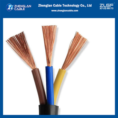 Cáp linh hoạt đa lõi PVC cách nhiệt PVC bao bọc IEC60227/BS EN 50525-2-11 3x2.5mm2 H05VV-F