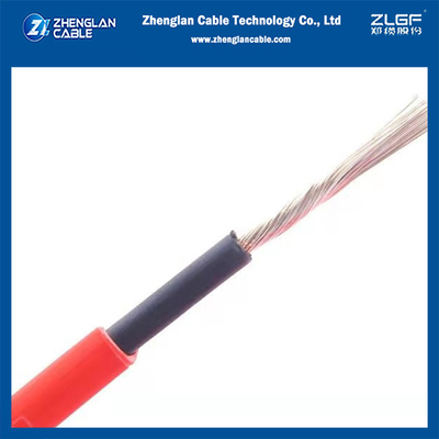 Cáp mặt trời lõi duy nhất nhà sản xuất Trung Quốc TUV được phê duyệt 1x6mm2 Đen& Đỏ