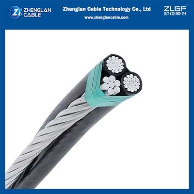 Cáp bó trên không triplex 1kV AAC/XLPE+trần ACSR trung tính 2x1/0AWG+1/0AWG ASTM S76-474