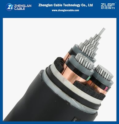 Cáp điện trung thế 3 lõi 8.7/15kV, băng đồng bảo vệ, bọc thép 3x300mm2 IEC 60502-2