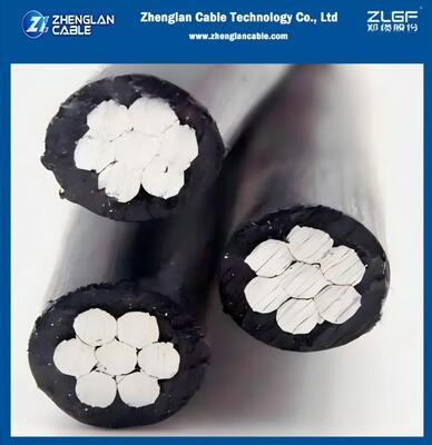 Cáp liên kết không khí Cáp ba chiều 0,6/1kv AAC/XLPE+AAAC/XLPE 2x2AWG+2AWG ICEA S-76-474-2004