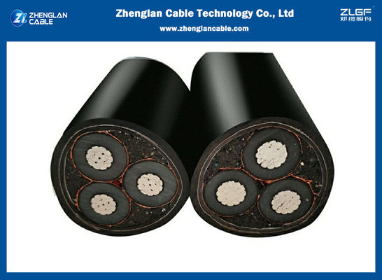 Cáp điện nhôm 12 / 20KV 3x185sqmm MV NA2XY Băng đồng 3 lõi không bọc thép được sàng lọc