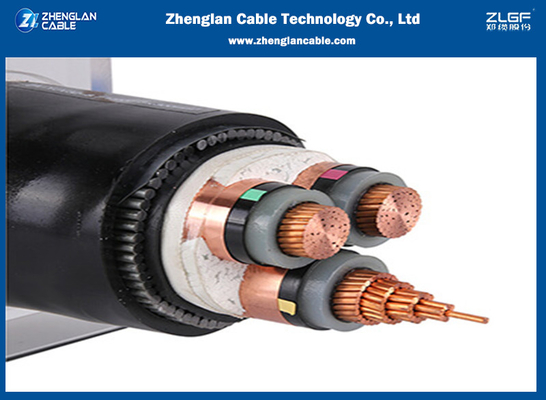 AL / CU 3C Cáp điện bọc thép cách điện XLPE Vỏ bọc PVC 3.6KV - 35KV ngầm