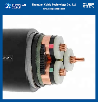 18/30 (36) KV 19/33 (36) KV 70sqmm Ba lõi Cáp điện bọc thép Al hoặc Cu Dây dẫn