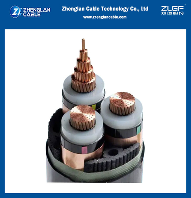 Băng đồng lõi đồng Cáp 3 lõi được sàng lọc 3x70sqmm 6.35 / 11kv Cách điện XLPE
